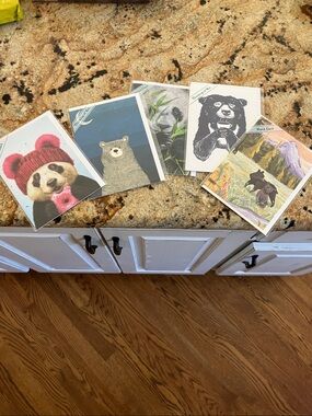 Bear lover’s set of trader joe’s greeting cards panda brown bear
